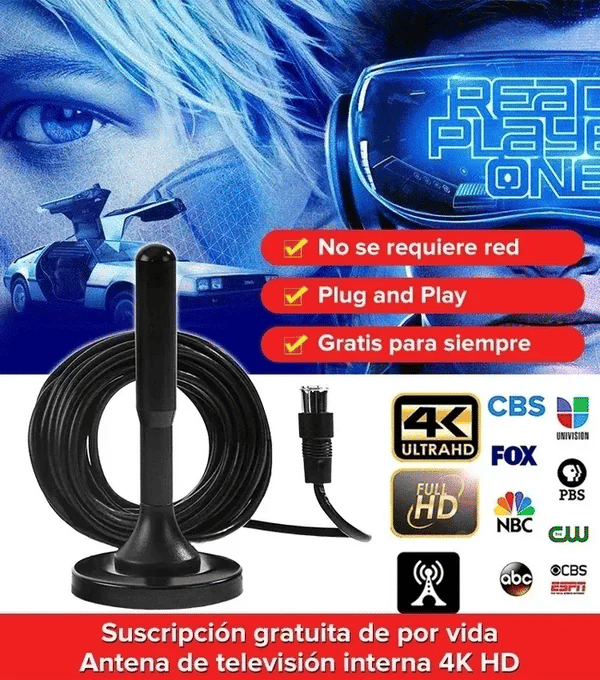Antena TDT | TV Digital Ultra HD | Canales Gratis + REGALO