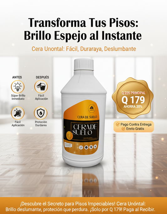 Cera para Pisos | Brillo Intenso, Protección y Fácil Aplicación