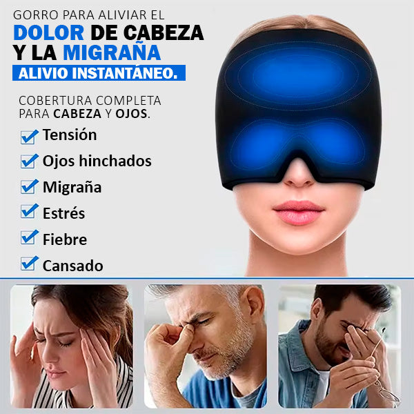 Paga 1 Lleva 2 Gorro Terapéutico para Migraña | Alivio Inmediato Frío o Calor + OBSEQUIO