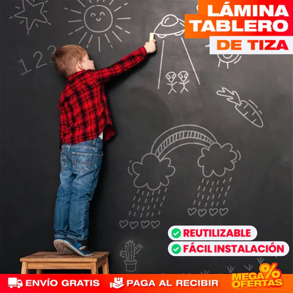Rollo Pizarra Adhesiva | Convierte cualquier pared en un espacio creativo