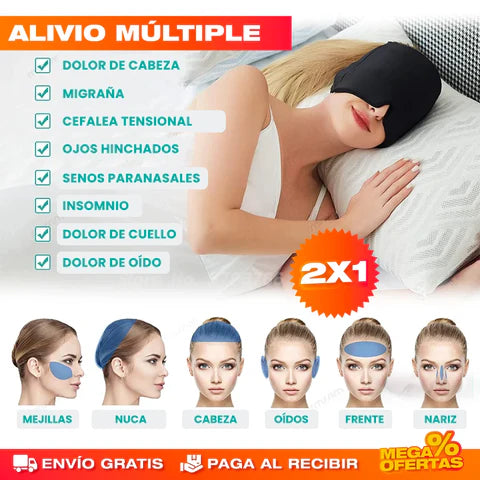 Paga 1 Lleva 2 Gorro Terapéutico para Migraña | Alivio Inmediato Frío o Calor + OBSEQUIO