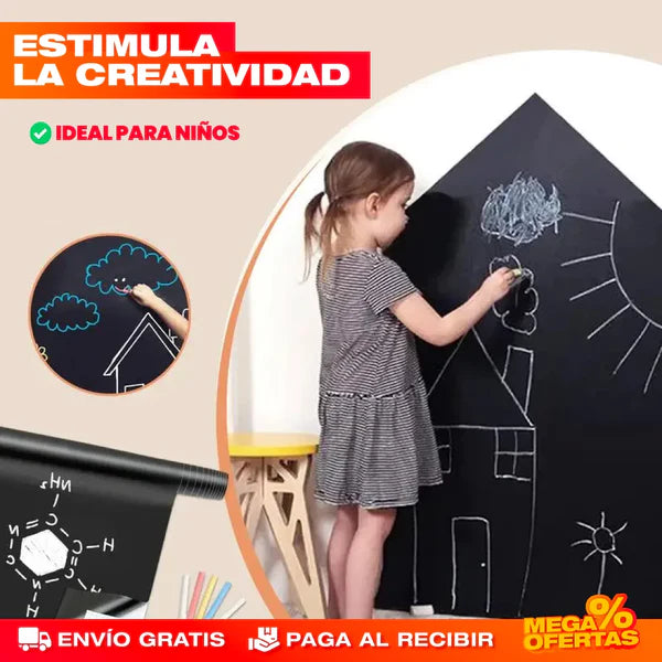 Rollo Pizarra Adhesiva | Convierte cualquier pared en un espacio creativo