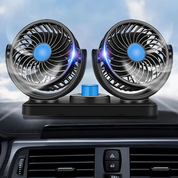 Ventilador Doble para Carro 360° | Potente y Silencioso