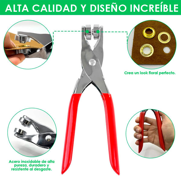 Juego de Botones con Alicates – Kit para Reparar y Personalizar Ropa Fácilmente