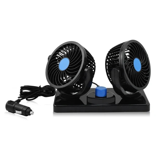 Ventilador Doble para Carro 360° | Potente y Silencioso