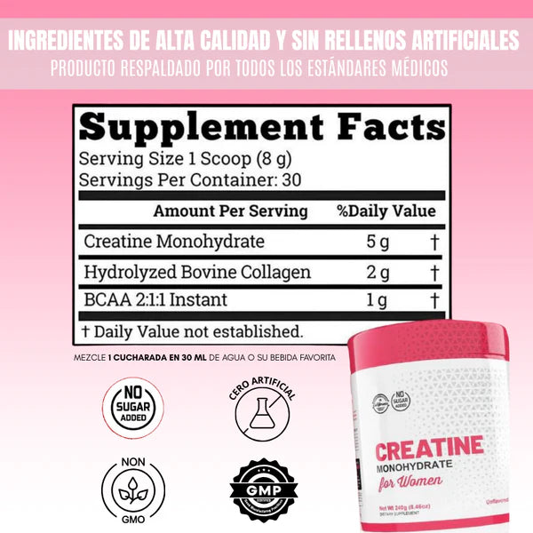 Creatina Monohidratada para Mujeres – Energía y Fuerza Real