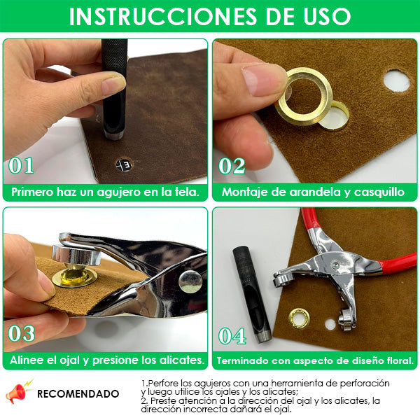 Juego de Botones con Alicates – Kit para Reparar y Personalizar Ropa Fácilmente