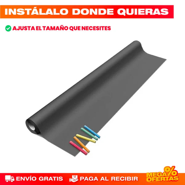 Rollo Pizarra Adhesiva | Convierte cualquier pared en un espacio creativo