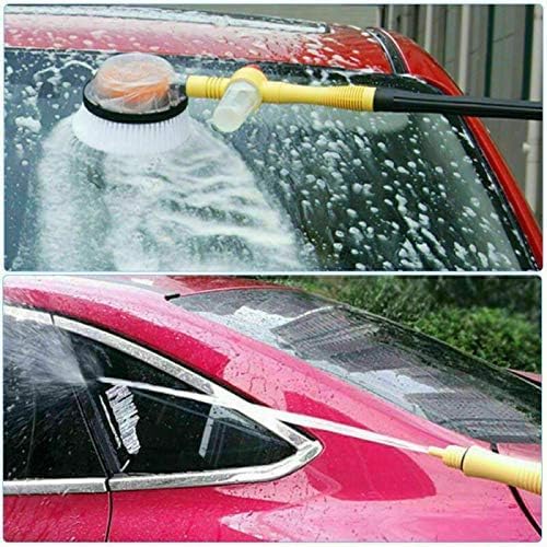 Cepillo de Lavado de Autos Giratorio | Alta Presión, Manguera Extensible y Multiusos + REGALO
