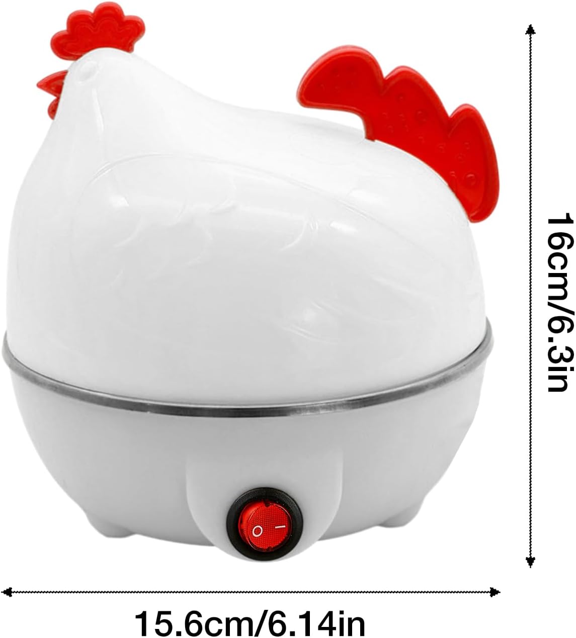Hervidor de Huevos Eléctrico en Forma de Pollo | Cocina Rápida para 7 Huevos al Vapor o Duros
