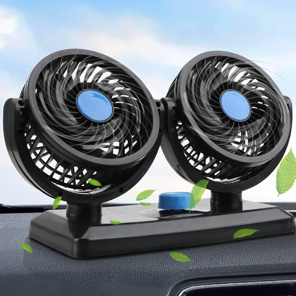 Ventilador Doble para Carro 360° | Potente y Silencioso