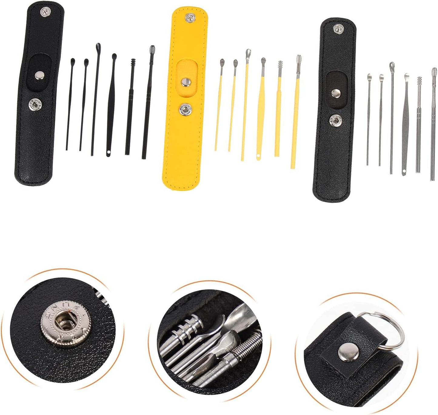 Limpiador de Oídos Profesional de Acero Inoxidable | Kit 6 en 1 Anticerumen Seguro y Reutilizable + Envío GRATIS