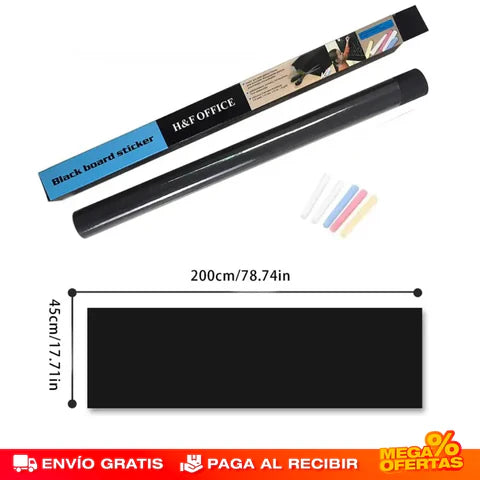 Rollo Pizarra Adhesiva | Convierte cualquier pared en un espacio creativo