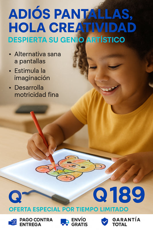 Tablet de Luz para Calcar Dibujos | Creatividad y Aprendizaje sin Pantallas para Niños