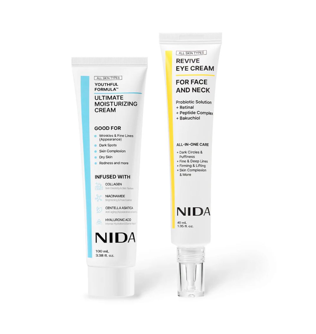 Dúo de cuidado facial Ultimate Moisturizing Cream y Revive Eye Cream, crema hidratante con contorno de ojos