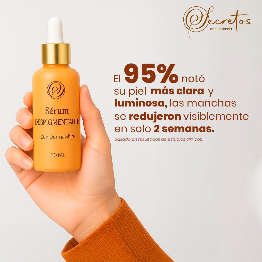 Sérum Despigmentante Facial Dermawhite SECRETOS – Elimina Manchas en 2 Semanas, Aclara e Ilumina la Piel