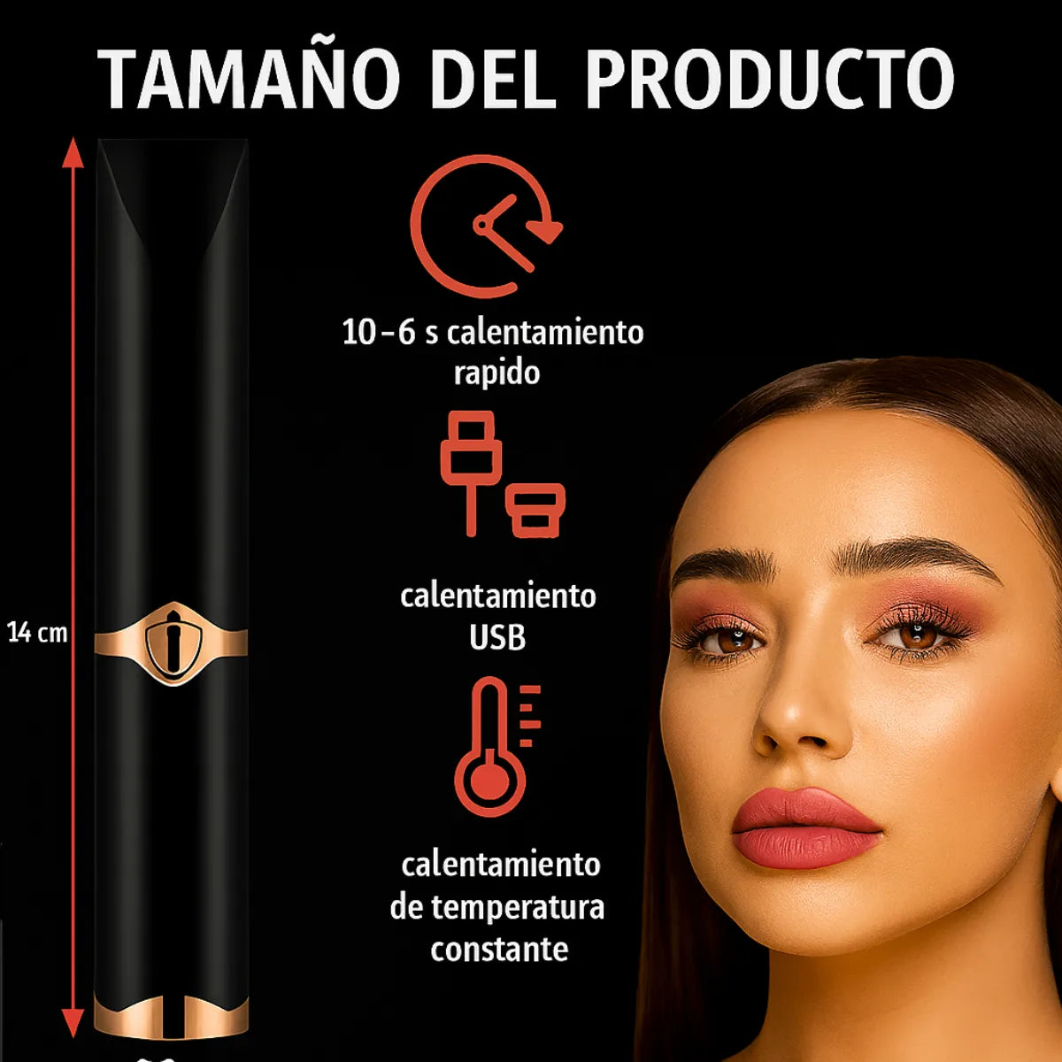 Rizador de Pestañas Eléctrico Térmico Recargable | Curva Perfecta y Duradera