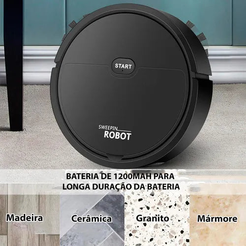 Robot Aspirador Inteligente Silencioso | Succión Potente 1499PA para Alfombra y Piso – Automático y Compacto