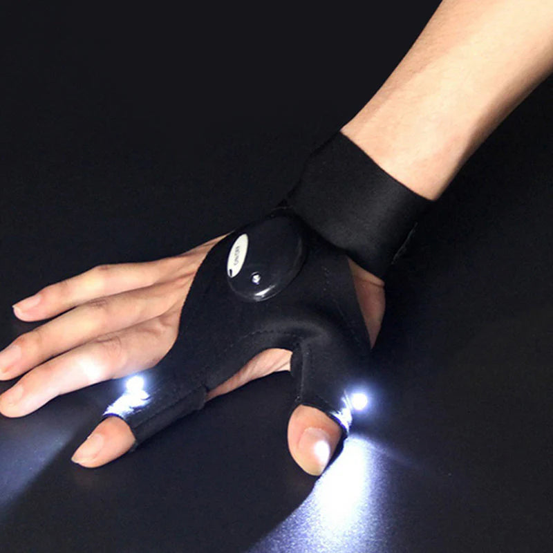 Pague 1 Lleve 2 Guantes con Luz LED Multipropósito – Ideal para Reparaciones, Pesca, Camping y Emergencias