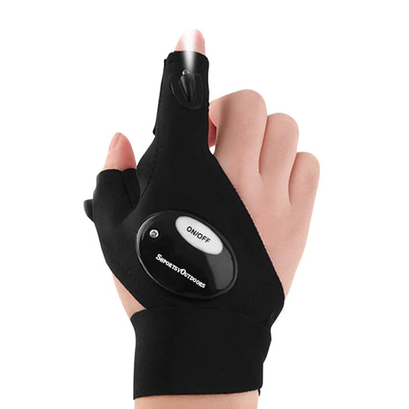 Pague 1 Lleve 2 Guantes con Luz LED Multipropósito – Ideal para Reparaciones, Pesca, Camping y Emergencias