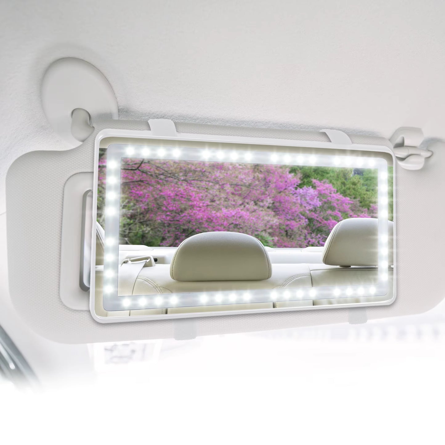 Espejo LED de Maquillaje para Auto – Iluminación Profesional en Cualquier Lugar