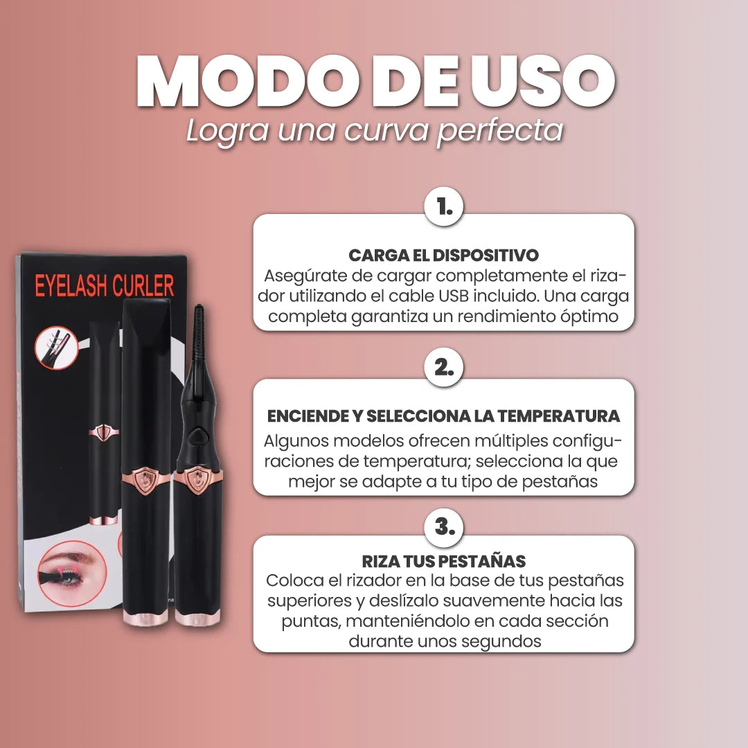 Rizador de Pestañas Eléctrico Térmico Recargable | Curva Perfecta y Duradera