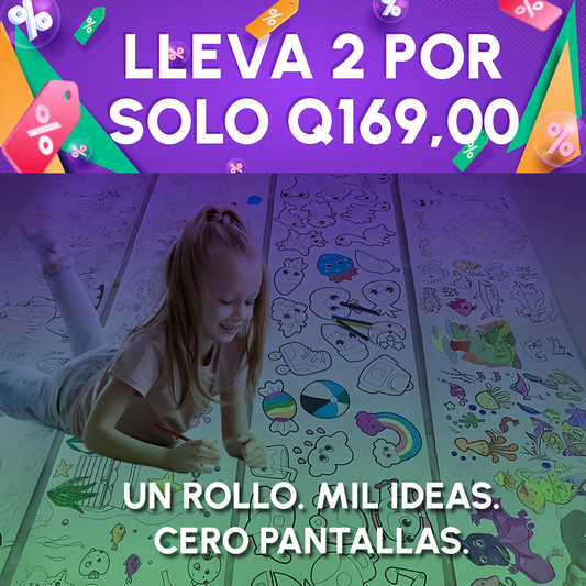 Rollo de Dibujo para Niños | Papel para Pintar, Colorear y Crear Sin Límites + REGALO