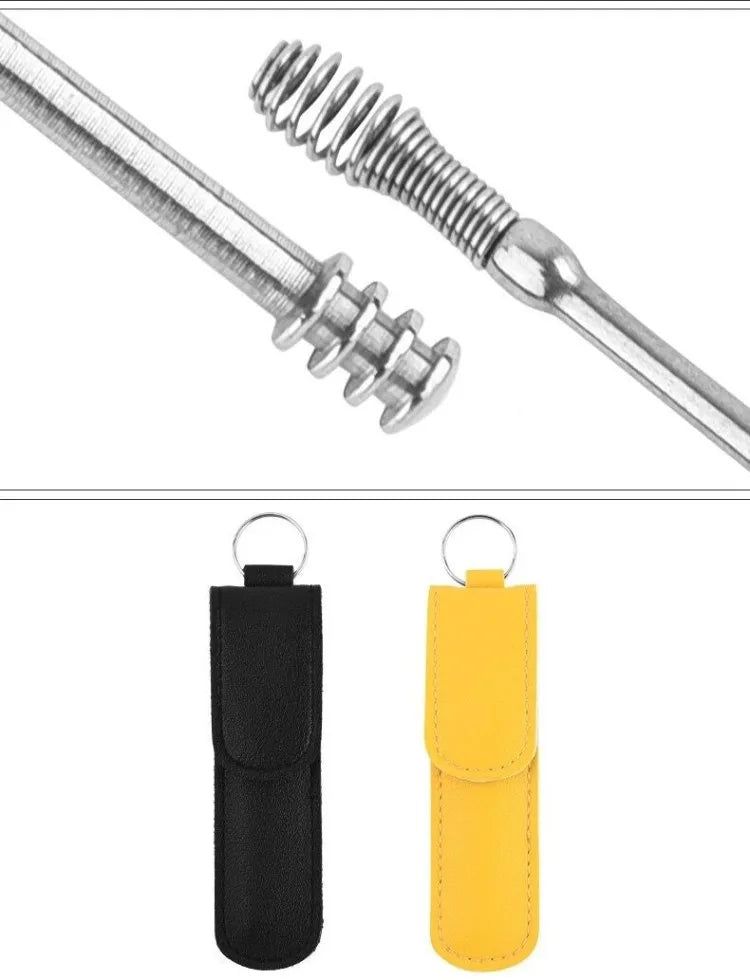 Limpiador de Oídos Profesional de Acero Inoxidable | Kit 6 en 1 Anticerumen Seguro y Reutilizable + Envío GRATIS