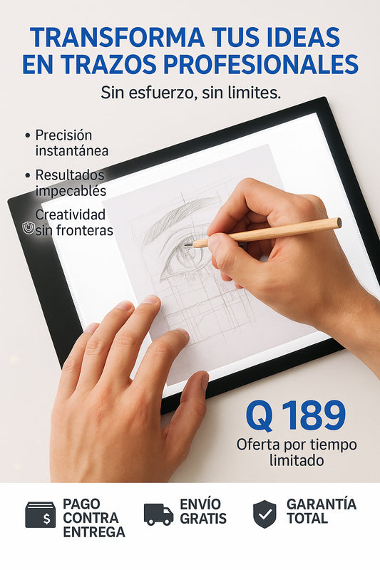 Tablet de Luz para Calcar Dibujos | Trazos Precisos y Profesionales sin Gastar de Más