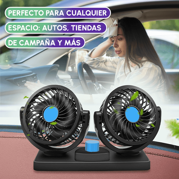 Ventilador doble para auto + Envío GRATIS