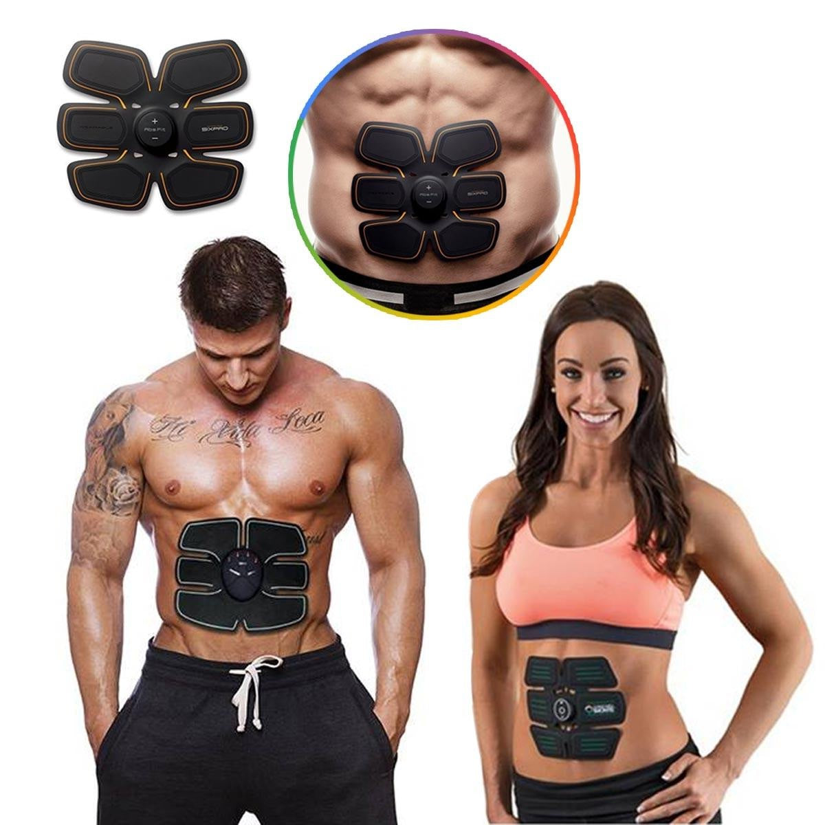 Dispositivo EMS Abdominal | Estimulador Eléctrico para Tonificar y Marcar Abdomen