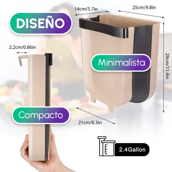 Paga 1 Lleva 2 Basureros Plegable + Envío GRATIS