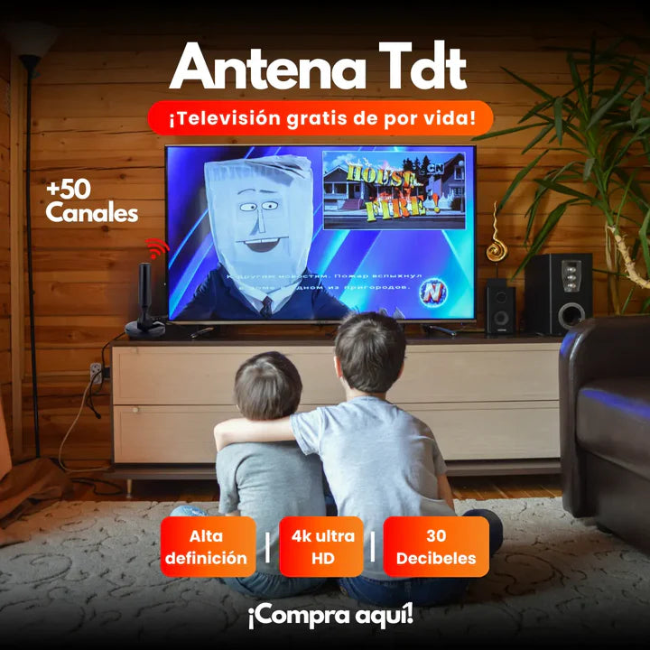 Antena TDT | TV Digital Ultra HD | Canales Gratis + REGALO