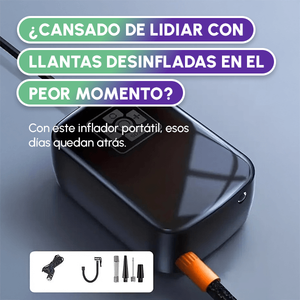 Inflador de neumáticos portátil + Envío GRATIS