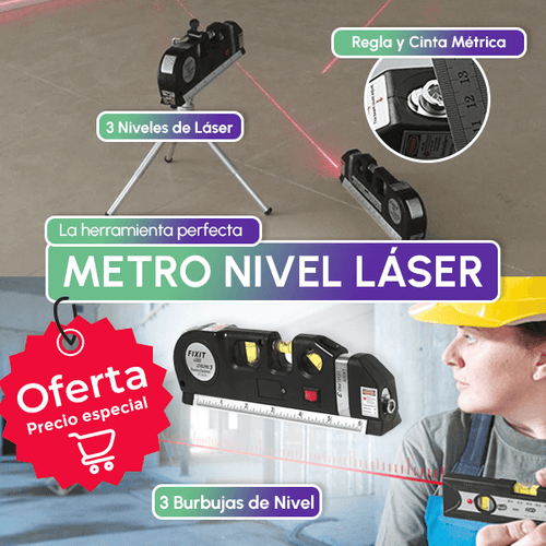 METRO NIVEL LASER 4 EN 1 + Envío GRATIS