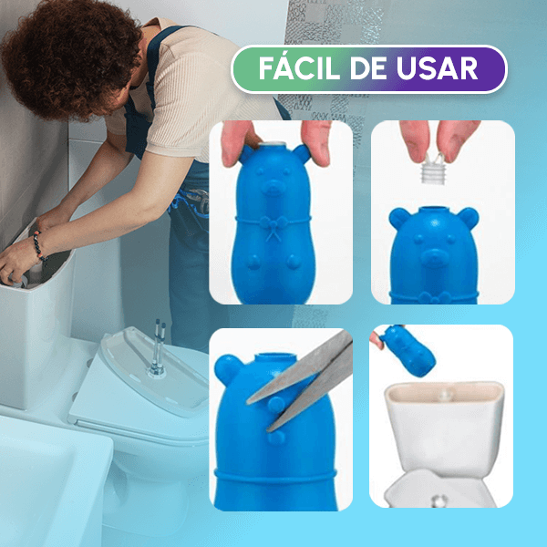 Pack x4 Limpiadores de inodoro Oso Azul + Envío GRATIS