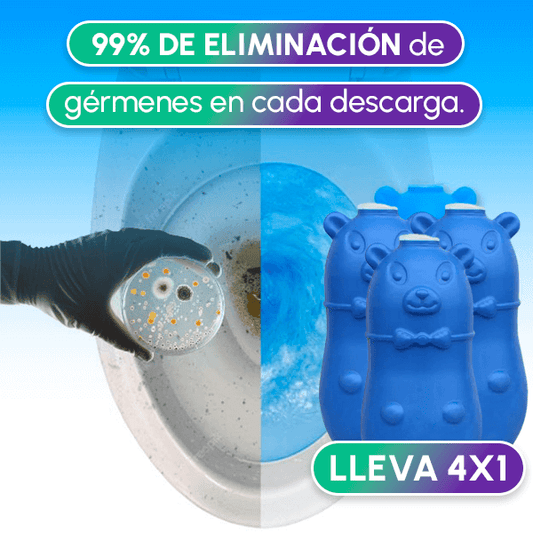 Pack x4 Limpiadores de inodoro Oso Azul + Envío GRATIS
