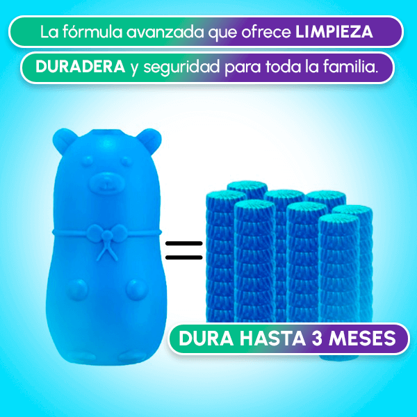 Pack x4 Limpiadores de inodoro Oso Azul + Envío GRATIS