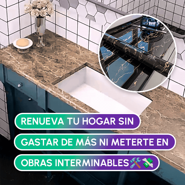 Paga 1 Lleva 2 Rollos Papel Tapiz Mármol Negro + REGALO