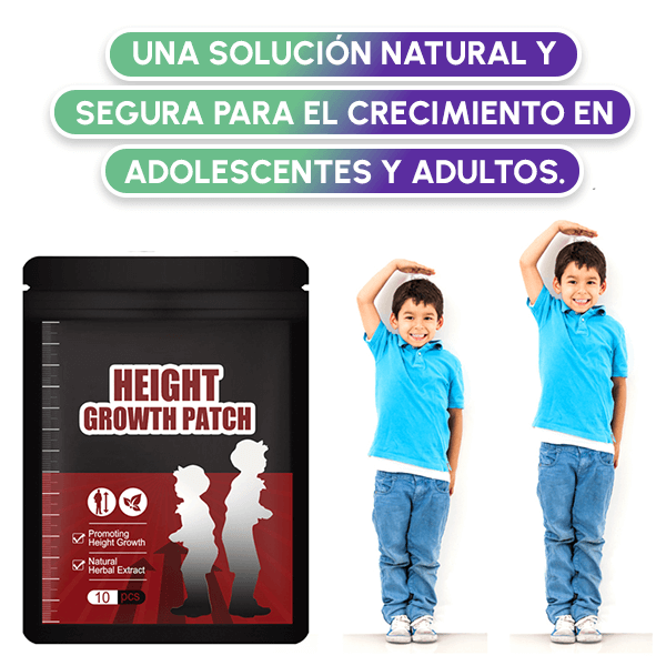 Parches de Crecimiento Natural para Aumentar Estatura Hasta 5 CM | Sin Cirugía ni Dolor + REGALO