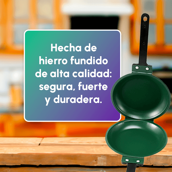 Sartén 🍳 de Doble Cara Antiadherente + Envío GRATIS