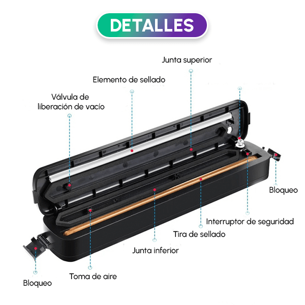 Sellador al vacío de alimentos + Envío GRATIS