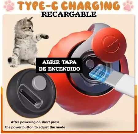 Pelota Interactiva para Gatos | SPEEDY TAIL Recargable y Divertida