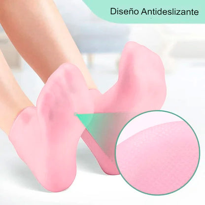 Calcetines cortos de silicona para terapia hidratantes de pies