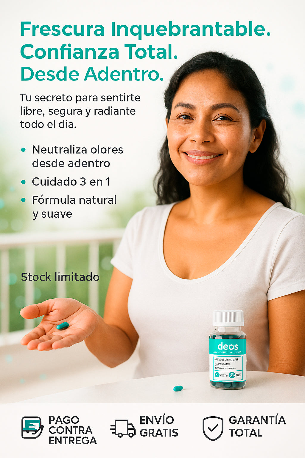 DEOS | Frescura íntima y femenina todos los días, en solo 1 cápsula