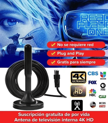 Antena TDT | TV Digital Ultra HD | Canales Gratis + REGALO