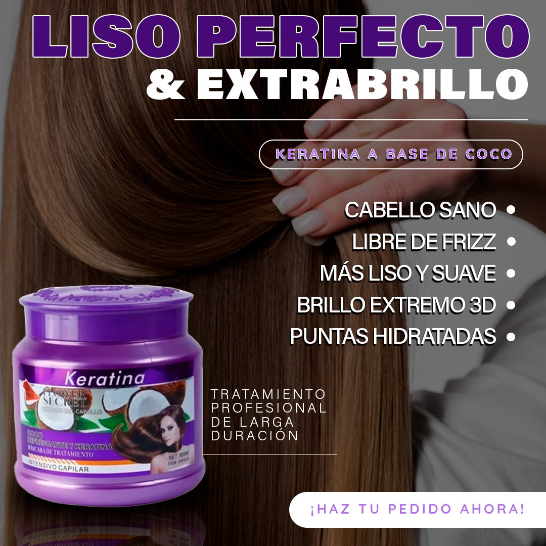 Mascarilla de Keratina y Vitaminas | Liso, Brillante y Sin Frizz al Instante Pague 1 Lleve 2 + OBSEQUIO