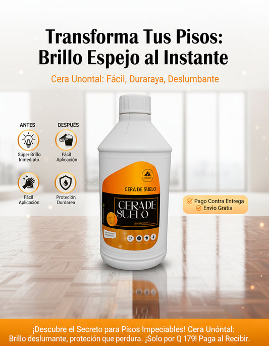Cera para Pisos | Brillo Intenso, Protección y Fácil Aplicación