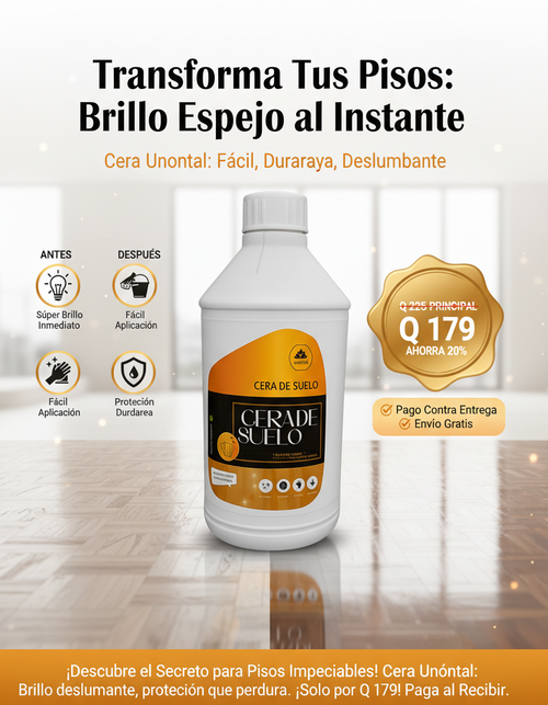 Cera para Pisos | Brillo Intenso, Protección y Fácil Aplicación