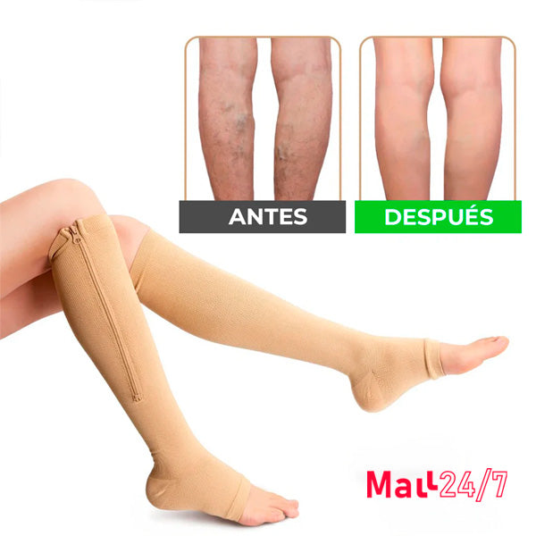 Combo Medias de Compresión + Gel Antivárices VEINS | Alivio Inmediato para Piernas Hinchadas y con Dolor
